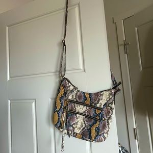 Like new Jessica Simpson cross body bag. Super clean. Blue/yellow snake print